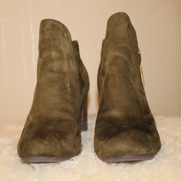 Olive Stacked Heel Bootie - Picture 8 of 8